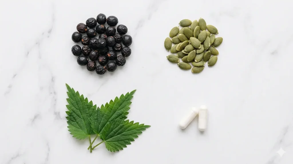 Natural saw palmetto, pumpkin seeds, and nettle leaves analyzed for ProstaVive side effects